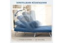 HOMCOM Schlafsofa Blau Samtoptik 3-in-1 mit verstellbarer Rückenlehne Bild 5