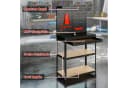 HOMCOM Werkstatt-Set mit Regale, Schublade, Werkstatteinrichtung, 1-tlg, für Garage, Werkstatt, Schwarz Bild 4