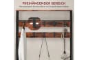 HOMCOM Garderobenständer mit 10 Haken, Rustikal-Braun Bild 5