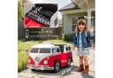 AIYAPLAY Volkswagen T1 Elektroauto 12V Kinder Elektroauto mit MP3, Doppelmotor, Hupe, LED-Lichtern, Belastbarkeit 30 kg, (1-tlg), 3-8 km/h, für 3-7 Jahre Kinder, Rot Bild 3