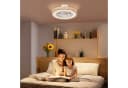 HOMCOM Deckenventilator mit Beleuchtung Fernbedienung LED Dimmbar 6 Geschwindigkeiten 50 cm Durchmesser Bild 2