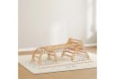 AIYAPLAY Klettergerüst mit Rutsche, Bogen, 7-in-1 Montessori Indoor Spielplatz, Naturholz Bild 3
