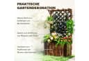Outsunny Hochbeet mit Rankengitter, Verkohlt Bild 4