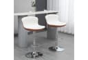 HOMCOM Barhocker höhenverstellbar Metallgestell drehbarer Sitz 2er Set Cremeweiß Bild 2