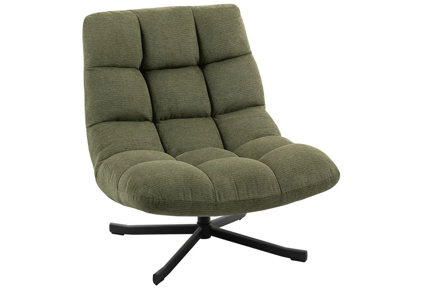 HOMCOM Relaxsessel Grün Chenille 360° drehbar