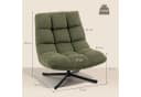 HOMCOM Relaxsessel Grün Chenille 360° drehbar Bild 3