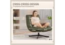 HOMCOM Relaxsessel Grün Chenille 360° drehbar Bild 4