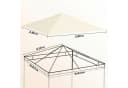 Outsunny Pavillon-Ersatzdach Cremeweiß UPF30+ für 3x3 m Bild 3