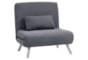 HOMCOM Schlafsofa Dunkelgrau mit verstellbarer Rückenlehne und Samtoptik Bild 1