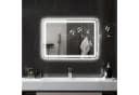 HOMCOM LED Badspiegel mit Bluetooth und Beleuchtung Silber Bild 2