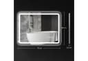 HOMCOM LED Badspiegel mit Bluetooth und Beleuchtung Silber Bild 3