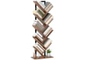 HOMCOM Bücherregal 9 Ebenen Baumform Rustikal Braun Bild 1