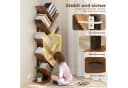 HOMCOM Bücherregal 9 Ebenen Baumform Rustikal Braun Bild 5