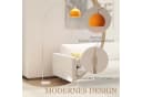 HOMCOM Stehlampe mit Marmorsockel, Lampenschirm, Fußschalter, E27 Fassung, Ein-,Ausschalter, ohne Leuchtmittel, für Schlafzimmer Büro Bild 4
