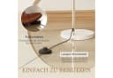 HOMCOM Stehlampe mit Marmorsockel, Lampenschirm, Fußschalter, E27 Fassung, Ein-,Ausschalter, ohne Leuchtmittel, für Schlafzimmer Büro Bild 5