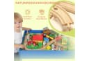 AIYAPLAY Spielzeug-Eisenbahn mit abnehmbarer Tischplatte, 108-teiliges Eisenbahn-Set, Blau Bild 5