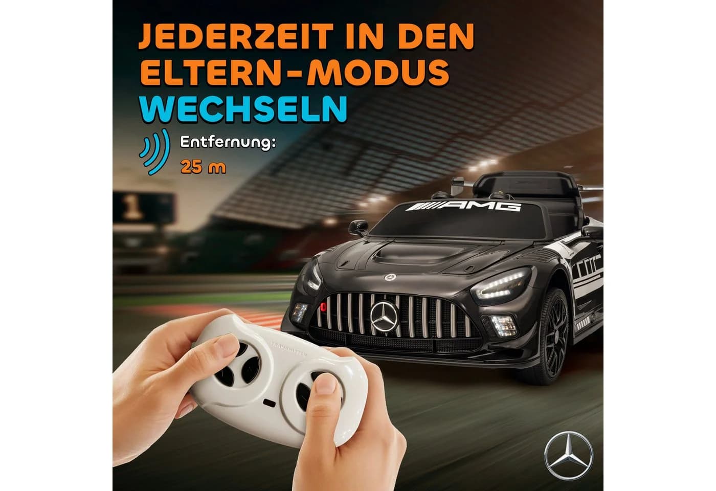 AIYAPPLAY Elektro-Kinderauto Schwarz Mercedes-AMG Design - Bild 5