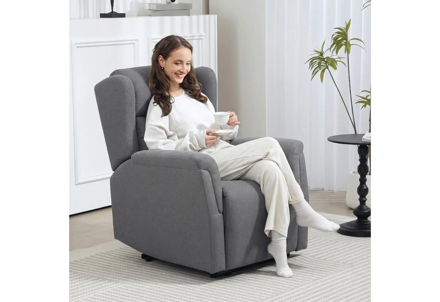 HOMCOM Relaxsessel Fernsehsessel mit Liegefunktion Dunkelgrau - Bild 2