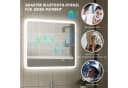 HOMCOM Badspiegel mit Beleuchtung, Bluetooth, Touchschalter, Memory-Funktion, Beschlagfrei, Silber Bild 5