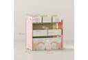 ZONEKIZ Kinderregal mit 6 herausnehmbaren Aufbewahrungsboxen aus Vliesstoff Bild 3