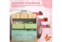 ZONEKIZ Kinderregal mit 6 herausnehmbaren Aufbewahrungsboxen aus Vliesstoff Bild 5