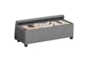 HOMCOM Sitzbank mit Stauraum Grau Polsterhocker Bild 1