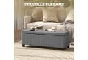 HOMCOM Sitzbank mit Stauraum Grau Polsterhocker Bild 4