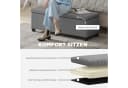 HOMCOM Sitzbank mit Stauraum Grau Polsterhocker Bild 5