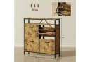 HOMCOM Schuhkipper 4 Klappen Rustikal Braun Bild 3
