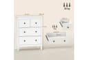 HOMCOM Kommode Sideboard 4 Schubladen Weiß Modern Bild 3