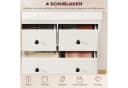 HOMCOM Kommode Sideboard 4 Schubladen Weiß Modern Bild 4