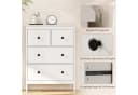 HOMCOM Kommode Sideboard 4 Schubladen Weiß Modern Bild 5