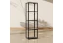 HOMCOM Stehlampe mit Regal Schwarz MDF Glas Bild 3