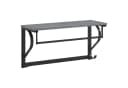 HOMCOM Garderobenleiste mit Ablage, 5 Haken und Stange Wandgarderobe Grau Bild 1