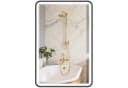 HOMCOM LED Badezimmerspiegel 3 Farben Memory-Funktion Beschlagfrei Wandspiegel Schwarz Bild 1