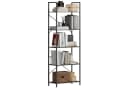 HOMCOM Bücherregal Industrielles Metallregal 5 Ebenen Schwarz Bild 1