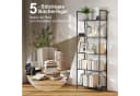 HOMCOM Bücherregal Industrielles Metallregal 5 Ebenen Schwarz Bild 4