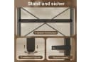 HOMCOM Bücherregal Industrielles Metallregal 5 Ebenen Schwarz Bild 5