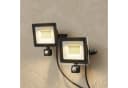 HOMCOM Außen-Stehlampe 50W 5500LM 6000K IP65 Schwarz 2er Set Bild 3