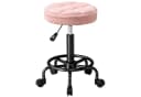 HOMCOM Rosa höhenverstellbarer Rollhocker 360° drehbar Bild 1