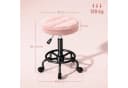 HOMCOM Rosa höhenverstellbarer Rollhocker 360° drehbar Bild 3