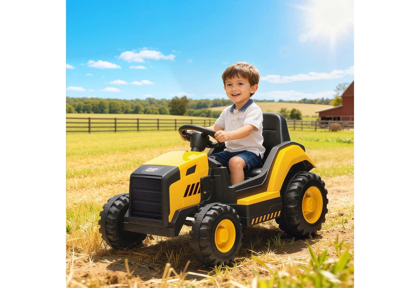 AIYAPLAY Elektro-Kindertraktor 2,4G Fernbedienung Gelb - Bild 2