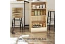 HOMCOM Bartisch-Set 3-tlg. mit 2 Hockern Eiche/Schwarz Bild 4
