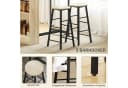 HOMCOM Bartisch-Set 3-tlg. mit 2 Hockern Eiche/Schwarz Bild 5