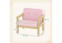 AIYAPLAY Kindersessel mit Holzrahmen, Cordoptik, Rosa Bild 3