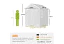 Outsunny Gerätehaus 2,4m² Grau Bild 3
