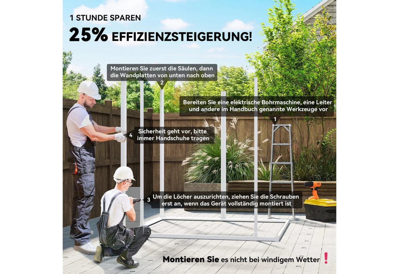 Outsunny Gerätehaus 2,4m² Grau - Bild 4