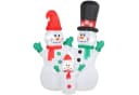 Outsunny Weihnachtsfigur mit LED-Beleuchtung, 1,8m, Rot, Grün, Schwarz Bild 1