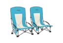 Outsunny Campingstuhl 2er Set Blau Klappbar mit Getränkehalter Bild 1