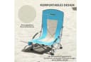 Outsunny Campingstuhl 2er Set Blau Klappbar mit Getränkehalter Bild 5